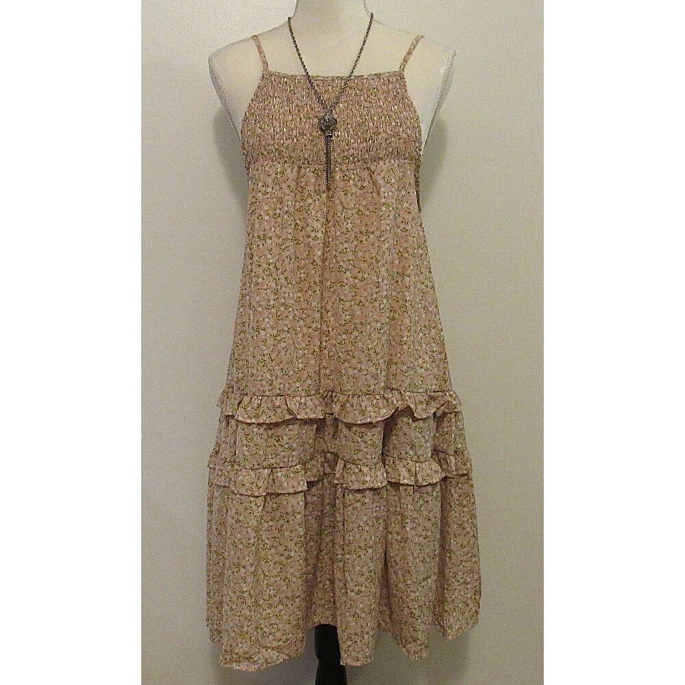 NWT Hayden Los Angeles Mixed Floral Print Tiered Ruffle Summer Dress